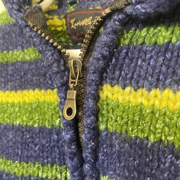 Handknit Invisiblele world toddler sweater. Alpaca Gorgeous colors. Warm, soft - Picture 3 of 4